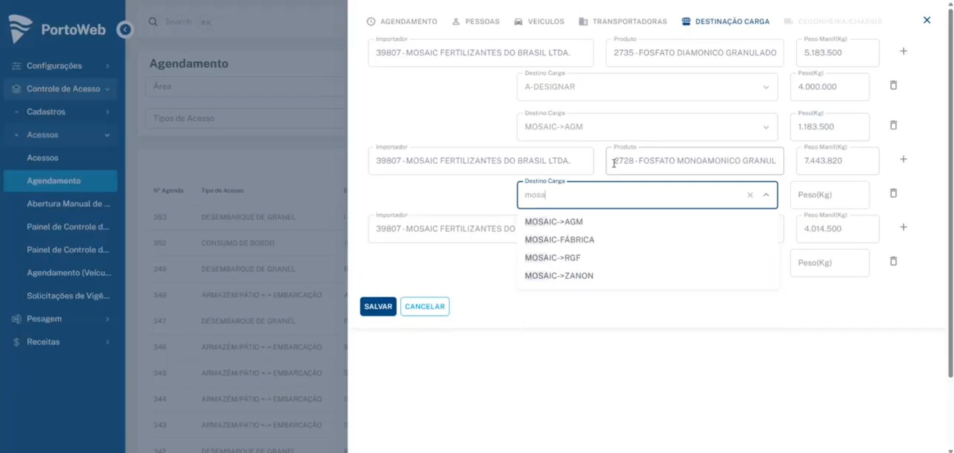 Imagem de alguns navios